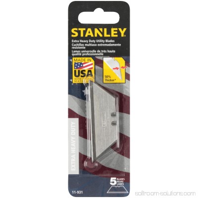 Stanley® Extra Heavy Duty Utility Blades 5 ct Carded Pack 563349558